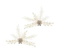DOITOOL 2pcs Elegant Shoe Clips for Pumps Heel with Detachable Clip Design, Featuring Rhinestones and Imitation Pearls, Adds Elegance for Bridesmaids and Bridal Anniversary Ball