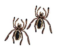 DOITOOL 2pcs Embroidered Spider Patches for Halloween Clothes and Shoes Decor DIY Applique for Jackets Dresses and Apparel Accessories Small Easy to Sew and Remove