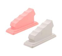 DOITOOL 2pcs Ergonomic Nail Painting Hand Rest with Stable Support and Anti-slip Plastic Grooved Cushion, Comfortable Manicure Nail Table Arm Rest for Beginners and Home Use
