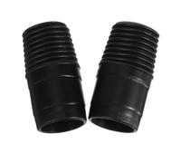 DOITOOL 2pcs Extension Pole Adapter Tips with Firm European Threaded Attachment for Mop and Broom Handles Repair Replacement for Metal Poles Multipurpose Black Connectors for Household