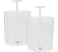 DOITOOL 2pcs Facial Bubble Maker White Plastic Face Wash Foamer Cups with Rich Foams for Deep Cleansing, Portable Foam Maker for Home and Travel Use
