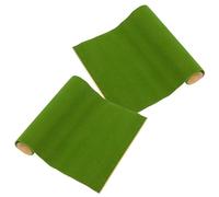 DOITOOL 2pcs Fake Grass Mat DIY Flocking Lawn Turf Paper Lawn 50x100cm Green Flocking for Scenery Model and Mini Landscaping, Balcony Wedding Decoration