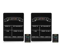 DOITOOL 2pcs First Day of School Board Double Sided Back to School Sign Nursery Preschool Milestone Photo Prop Reusable Last Day Plaque for Kids Boys Girls