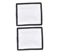 DOITOOL 2pcs Foldable Square Fabric Flash Diffuser Softbox Cover 15x17cm Portable Photography Light Diffuser for Strobe and Ring Lights, Easy to Carry