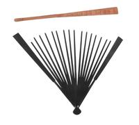 DOITOOL 2pcs Folding Fan Frame: Wood Foldable Fan Ribs DIY Chinese Bamboo Ribs for Handmade Craft for Art Projects Home Decor Teaching Family Activities