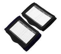 DOITOOL 2pcs Football Tactical Wristbands Armband Playbook for Youth Quarterback Training Softball Baseball Coaching Equipment in Black and Navy