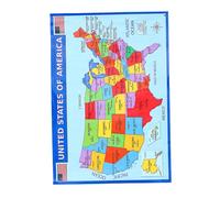 DOITOOL 2Pcs Geography Map Posters for Learning American Wall Maps Educational Decor for Classroom Bedroom for Homeschooling Early Learning