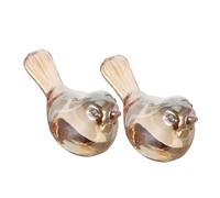 DOITOOL 2pcs Glass Hummingbird Figurine Blown Crystal Birds Statue Crafts Animal Figure Paperweights for Home Decor Modern Collectible Book Shelf Garden