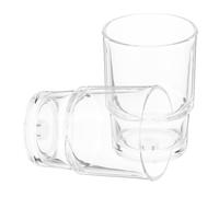 DOITOOL 2pcs Glass Toothbrush Cups Bathroom Holders Portable and Resistant to Deformation Stylish and Simple Design for Hotel on The Sink Use
