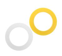 DOITOOL 2pcs Golf Putting Practice Device Indoor Putting Practice Disc Silicone White Yellow with Immediate Feedback and Portable Convenience