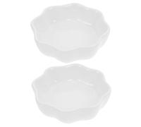 DOITOOL 2pcs Hamster Ceramic Bowl Hedgehog Feeding Dish Small Hamster Bowl Small Animal Food Household Feeding Guinea Pig Feeder Cosmetic Posing White Ceramics