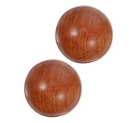 DOITOOL 2pcs Hands Massage Balls Hand Exercise Balls Wooden Stress Relief and Fitness Therapy