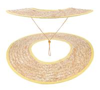 DOITOOL 2pcs Hard Hat Sunshade Visor Wide Brim Breathable Wheat Straw Strap Lightweight Hard Hat Guard for Construction Workers Site Building Garden Random Color