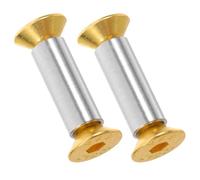 DOITOOL 2pcs Heavy-duty Brass Rivet Fasteners for DIY Knife Making, Solid round Head Screws with M4 Screw Hole and 16-22mm Tightening Length, Easy Installation Handle Bolts for Repair