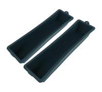 DOITOOL 2pcs Heavy Duty Plastic Animal Feeding Trough with Spillage Prevention and Easy Cleaning Design for Chickens and Piglets, Suitable for Indoor and Farm Use, Green Livestock Feeder