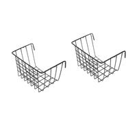DOITOOL 2pcs Hollow Cast Iron Rabbit Hay Feeder Basket Bunny Food Container for Pet Cage Suitable for Rabbit and Guinea Pig Hay Racks