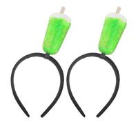 DOITOOL 2pcs Ice Cream Hairbands for Women and Tropical Party Headbands with Realistic Design, Comfortable Polyethylene Material, Easy to Wear for Hawaiian Luau and Daily Activities