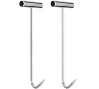 DOITOOL 2Pcs Iron Manhole Cover Hook T-Shape Lifting Tool for Easy Access to Manhole Covers - and Comfortable Grip