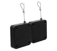 DOITOOL 2Pcs Iron Pull Cord Automatic Sliding Door Closer Wall Mount for Bedroom Bathroom Office with Telescopic Silent Mechanism