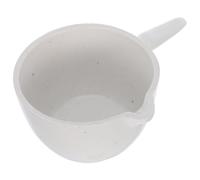 DOITOOL 2pcs Laboratory Round Evaporating Bowl Ceramic 50ml with Handle Acid and Alkali Resistance Suitable for Classroom Use with Spout Design and High Chemical Stability