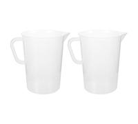 DOITOOL 2pcs Large 5000ml Plastic Measuring Cups with Dual-Sided Markings and Thickened Construction, Resistant to Breakage, for Travel and Scientific Experiments