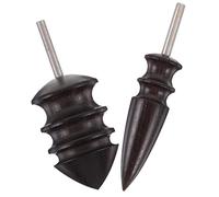 DOITOOL 2Pcs Leather Burnishing Tool for Rotary Drills Handwork Burnishing Head with Grinding Leather Edge Burnisher DIY Polishing Sticks for Flat and Curved Surfaces