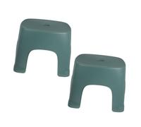 DOITOOL 2pcs Lightweight Plastic Step Stool for Adults Portable Non-Slip Foot Stool for Bathroom Toilet Squat Aid Multipurpose Small for Changing Shoes and Sitting Green