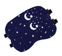 DOITOOL 2pcs Lightweight Sleep Eye Masks for Teens, Cotton and Linen Blackout Sleeping Masks that Block Out Light, for Indoor and Office Use Random Color