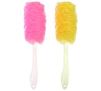 DOITOOL 2pcs Long Handle Bath Scrubbing Brush Set Pp and Pbt Bristles for Effective Skin Cleaning and Safe Use, Creative Stylish Back Scrubber for Shower and Bathing Random Color