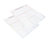 DOITOOL 2pcs Magnetic Fridge Daily Memo Board Erasable Planner Schedule Board Pet Film Rubber Magnet for Fridge Home Teachers Office Staffs