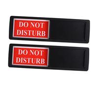 DOITOOL 2Pcs Magnetic Slider Privacy Sign for Office Door Do Not Disturb Indicator for Meeting Rooms Restrooms Conference Easy Slide Design with Strong Adhesive Black