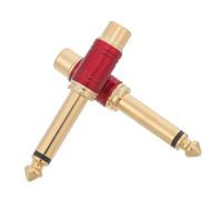 DOITOOL 2PCS Male to Rca Female Audio Adapter Connectors for Pure Sound Red Color for Easy Identification Compatible with Professional Dj Recording and Theater Equipment