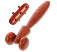 DOITOOL 2pcs Massage Sticks Wooden Deep Relaxing Massage Tool for Muscle and Hips, Promote Health-Preserving Massager for Home Use by Fitness Enthusiasts and The Aged