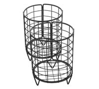 DOITOOL 2pcs Matte Black Metal Rabbit Feeder Hay Rack Suspended Holder for Bunny and Guinea Pig Daily Feeding Accessories