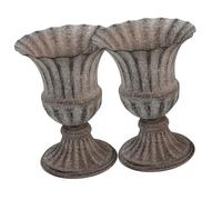 DOITOOL 2Pcs Memorial Cemetery Vases Iron Flower Pots Weather-resistant Grave Flower Holders for Fresh Artificial Arrangements Garden Flowerpot Decorations for Lawn Cemetery and Memorial