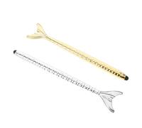DOITOOL 2Pcs Mermaid Shape Stylus Pen for Touch Screen Laptop and Tablet, Precision Capacitive Stylus for Drawing and Writing, Silver and Gold Touchscreen Device Pens