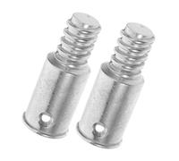 DOITOOL 2Pcs Metal Threaded Tips Broom Handle Threaded Replacement American-Style Aluminum Alloy Sturdy Stable Connection Easy Installation for Household Cleaning