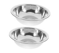 DOITOOL 2pcs Metal Wash Basin: Stainless Steel Foot Bath Bowl Kitchen Prep Mixing Bowl - Round Portable Wash Basin For Spa Salon Daily Use