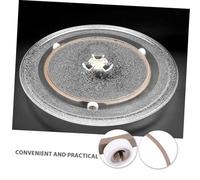 DOITOOL 2pcs Microwave Turntable Wheel Ring Plastic Support Holder with Three-Wheel Rotation High Temperature Resistant Oven Plate Bracket for Even Heating