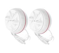 DOITOOL 2Pcs Mini Portable Washing Machine USB Charging Low Noise Clothes Cleaner for Underwear Compact Design with Suction Cups for Travel and Dorm Use