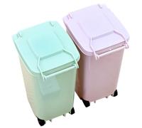 DOITOOL 2pcs Mini Trash Can with Lid, Compact Shape Small Table Top Bin Made of Sturdy Pp Material, for Desk and Dresser Organizing in Bedroom Or Office