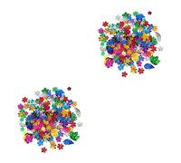 DOITOOL 2pcs Mixed Color Multi Shaped Glitter Confetti Sequins for DIY Crafts Handmade Decoration Supplies Colorful Sequins Mix for Arts and Craft Projects