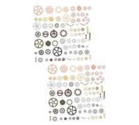 DOITOOL 2pcs Mixed Color Steampunk Gear Pendants Metal Wheel Accessories for DIY Jewelry Making for Mens Accessories Unique Craft Supplies for Creative Projects