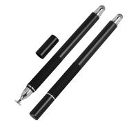 DOITOOL 2pcs Multifunctional Capacitive Stylus Pens with Fine Fiber Tips for Smartphones and Tablets, Universal Touch Screen Pen for Precise Drawing and Writing, Black