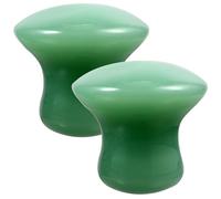 DOITOOL 2pcs Mushroom Shaped Facial Beauty Massagers Aventurine Material Comfortable to Massage Without Deformation and Damage Green for Skin Care Massaging