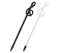 DOITOOL 2pcs Musical Note Ballpoint Pens, Treble Clef Plastic Smooth Writing Pens with Comfortable Grip, Creative Design for Teaching, Music Enthusiasts and Artists