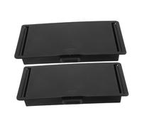 DOITOOL 2pcs No-drill Under Desk Pencil Holder Drawer Self-adhesive Slide-out Cabinet Shelf Organizer for Kitchen Office Supplies Storage Sturdy Easy-install Stationery Tray
