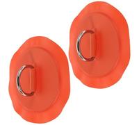 DOITOOL 2pcs Orange D Ring Paddle Board Accessories for Inflatable Boats and Canoes, Stainless Steel and Pvc Construction with Marine Corrosion Resistance, for Water Sports and Adventure