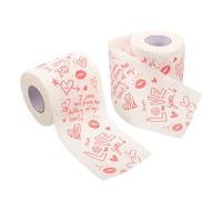 DOITOOL 2pcs Paper Tissue Paper Towels Roll with Romantic Prints Creative Design Soft Decorative Bathroom Accessory Adds A Touch of Creativity and Love for Occasion