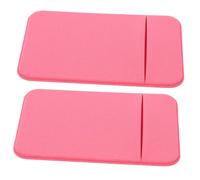 DOITOOL 2pcs Pink Adhesive Phone Back Card Holders Stretch Fabric Cell Back Sleeves Mobile Wallet Pockets for Credit and Id Cards